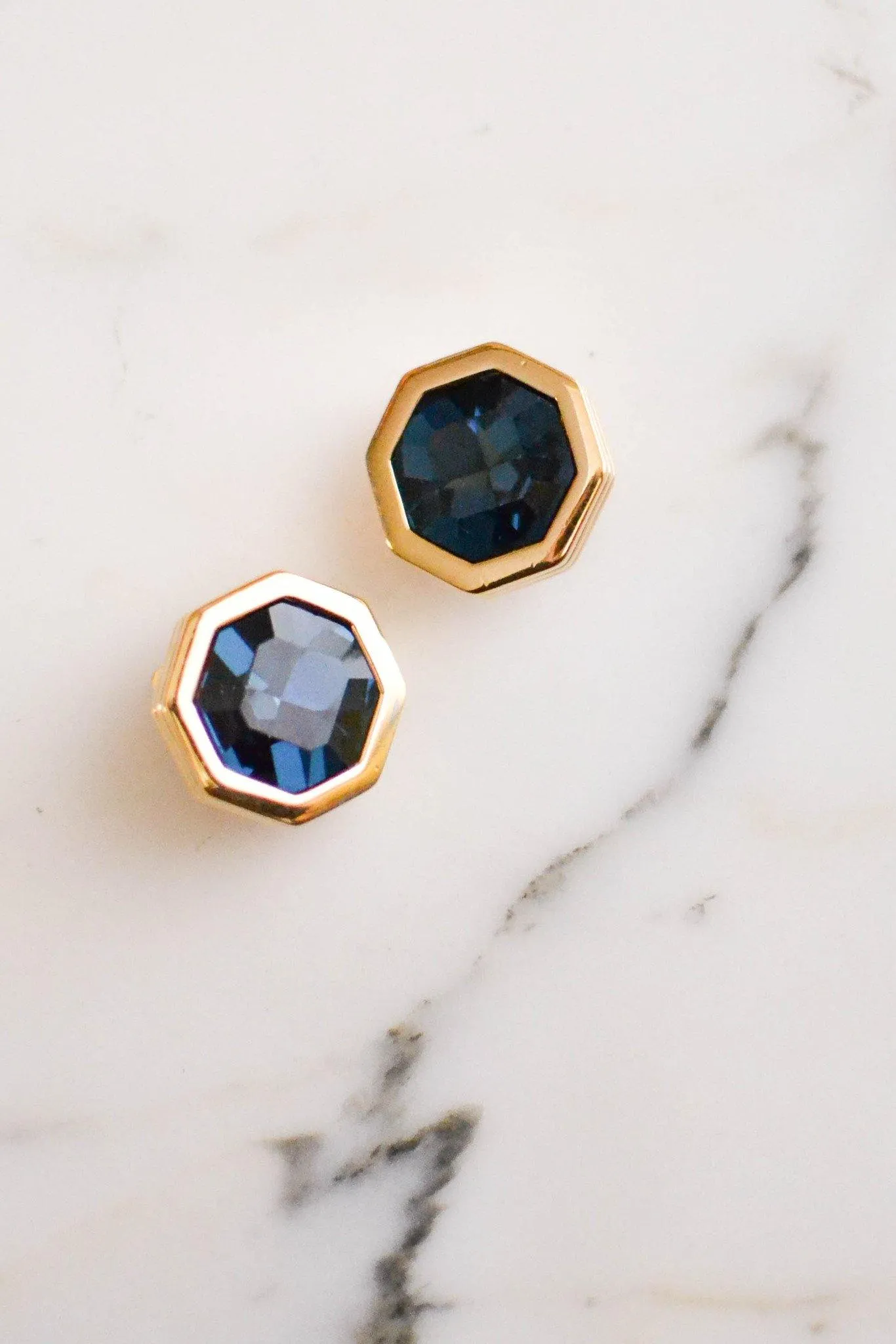 Sapphire Blue Swarovski Statement Earrings by SAL
