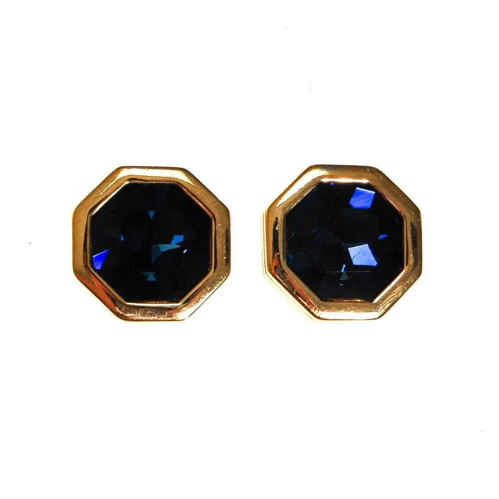 Sapphire Blue Swarovski Statement Earrings by SAL