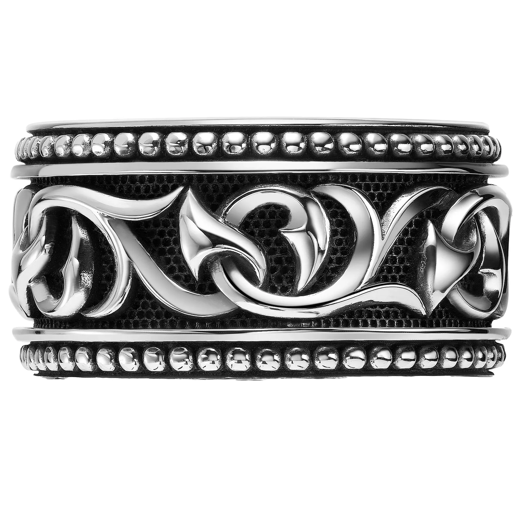 Scott Kay Unkaged Sparta Vine 14.5mm Wide Sterling Silver Ring