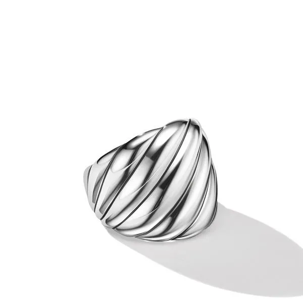 Sculpted Cable Ring, Size 6
