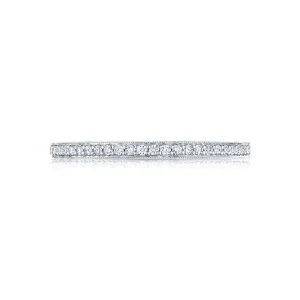Sculpted Crescent Platinum Pavé Diamond Wedding Band Ring