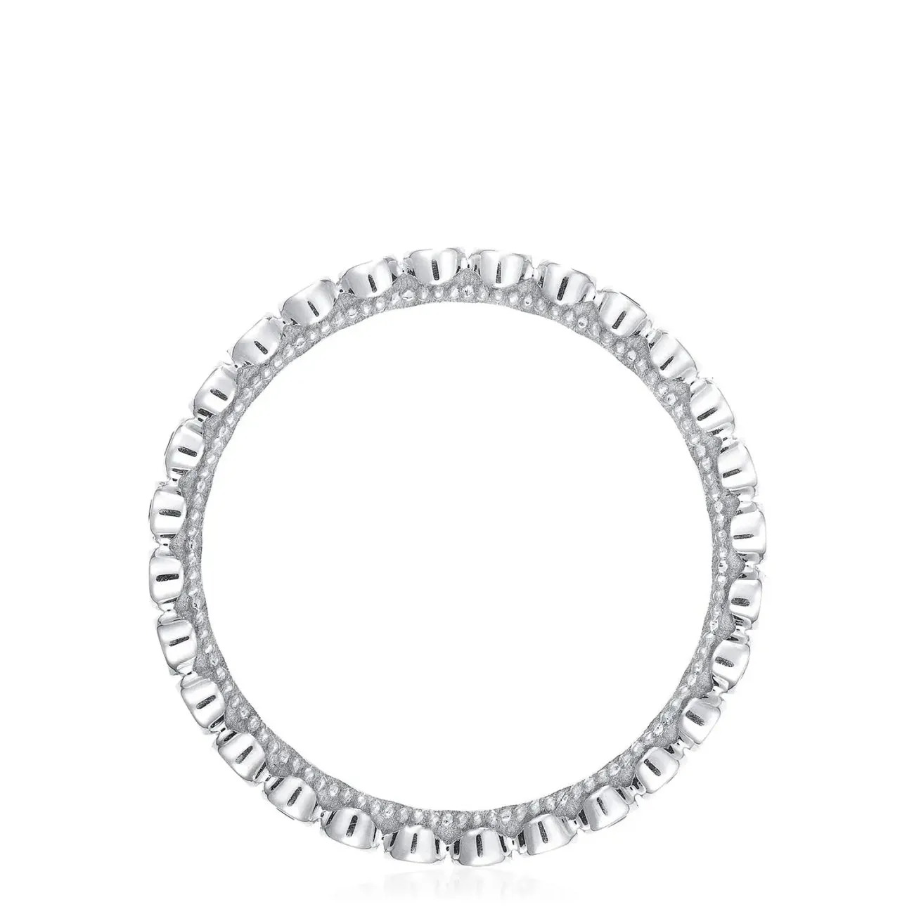 Sculpted Crescent Platinum Round Bezel Blue Sapphire Droplet Wedding Band Ring