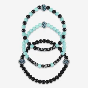 Seattle Kraken 3 Pack Beaded Friendship Bracelet