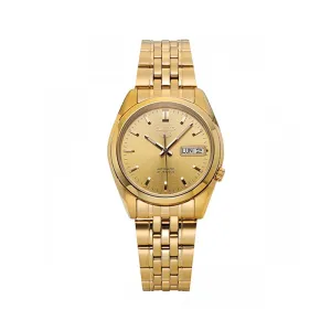 Seiko 5 Men's Automatic Watch SNK366K1 Gold Stainless Steel Strap