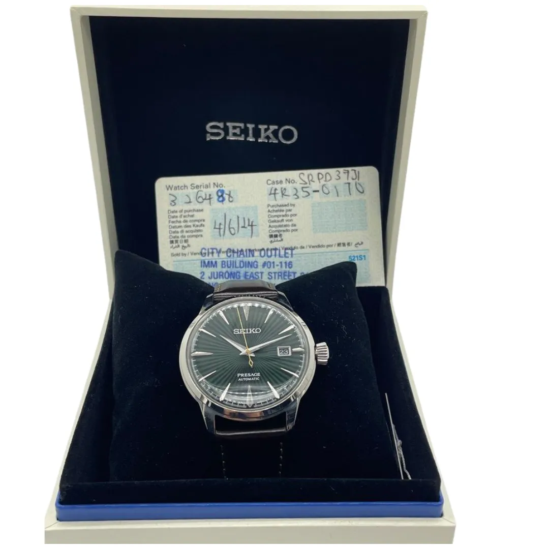 Seiko Presage SRPD37J1 40.5mm Automatic Green Dial Watch