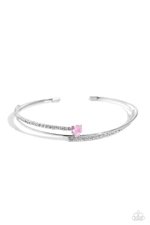 Sensational Sweetheart - Pink - Heart Gem Paparazzi Flex Cuff