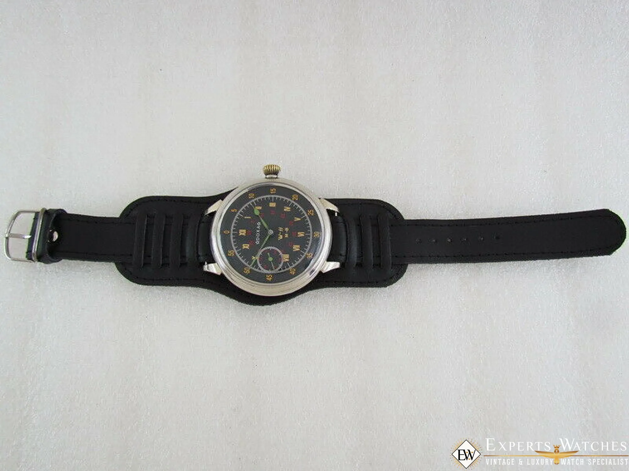 Serviced Vintage DOXA AVIATOR Waffen Military WWII Big Pilot's Watch 52mm Large