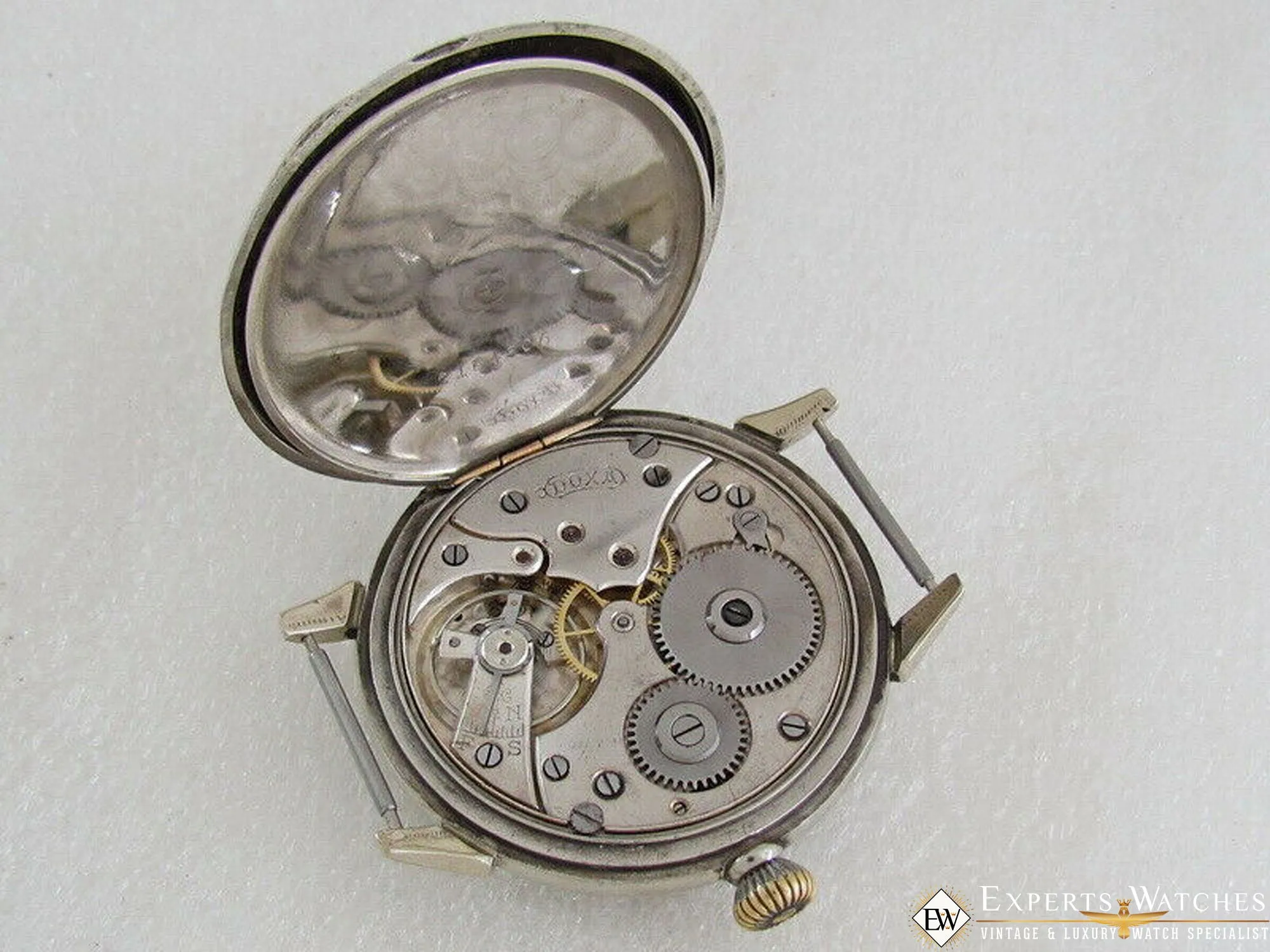 Serviced Vintage DOXA AVIATOR Waffen Military WWII Big Pilot's Watch 52mm Large