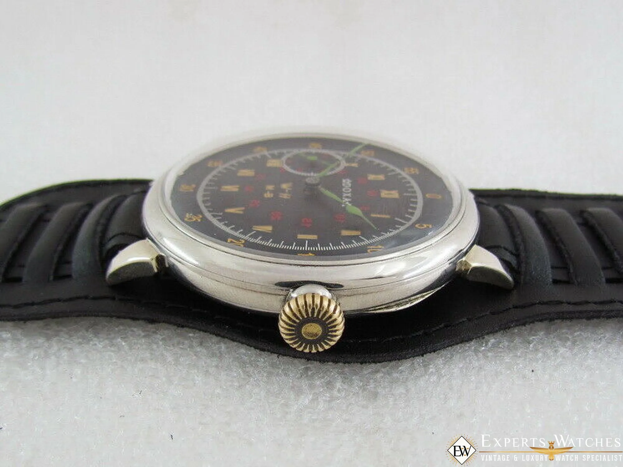 Serviced Vintage DOXA AVIATOR Waffen Military WWII Big Pilot's Watch 52mm Large