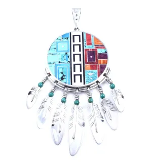 Seven Feather Shield Revensible Pendant