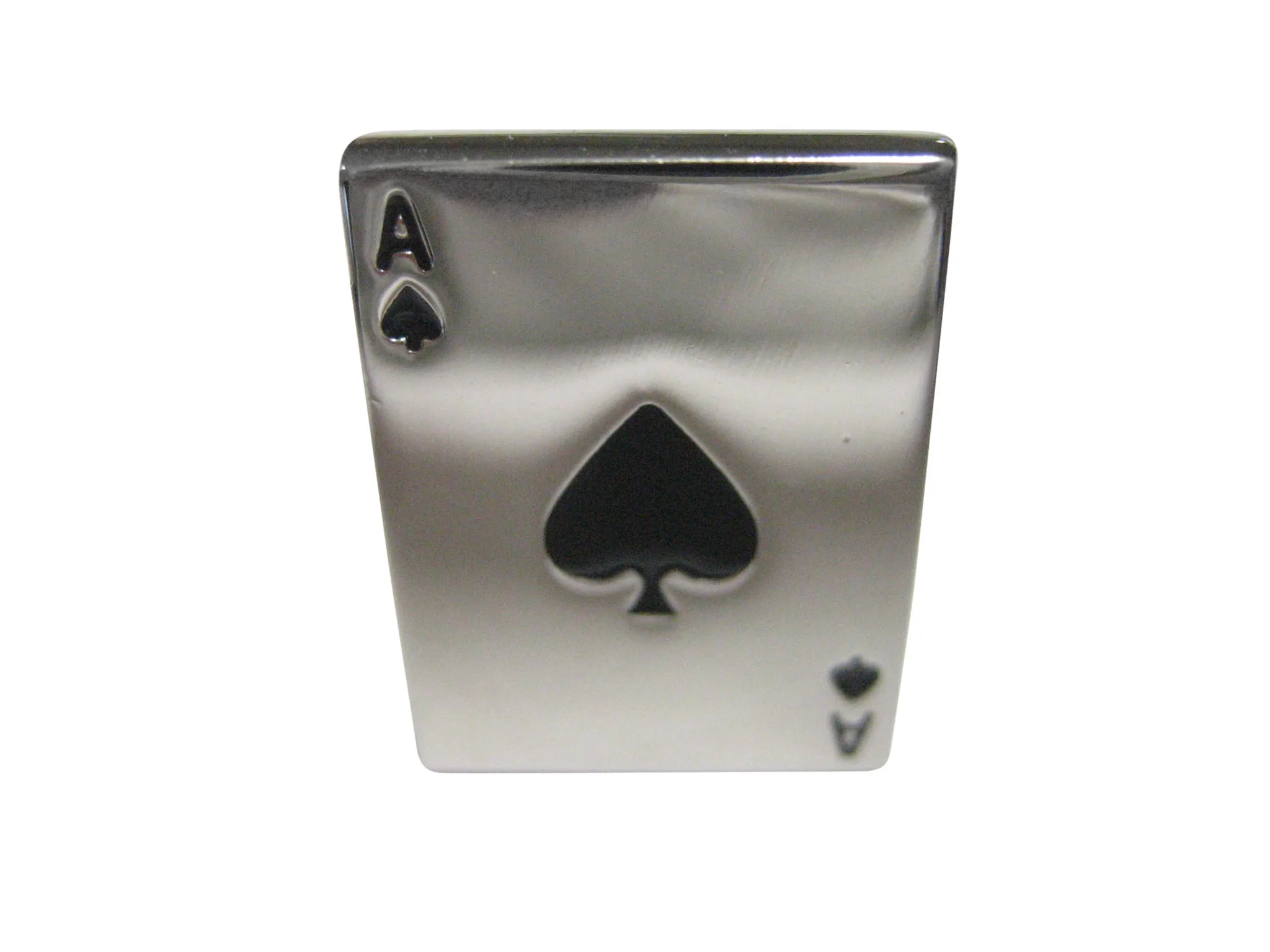 Shiny Ace of Spades Adjustable Size Fashion Ring