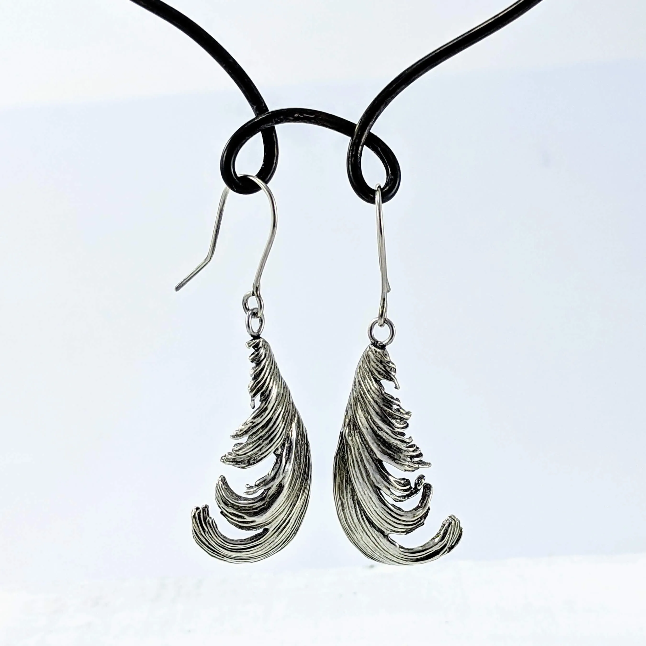 Silver Feather Earrings