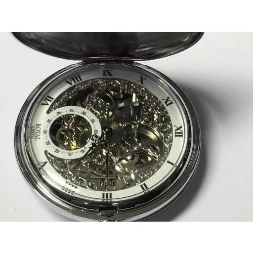 Silver Mechanical Pocket Watch