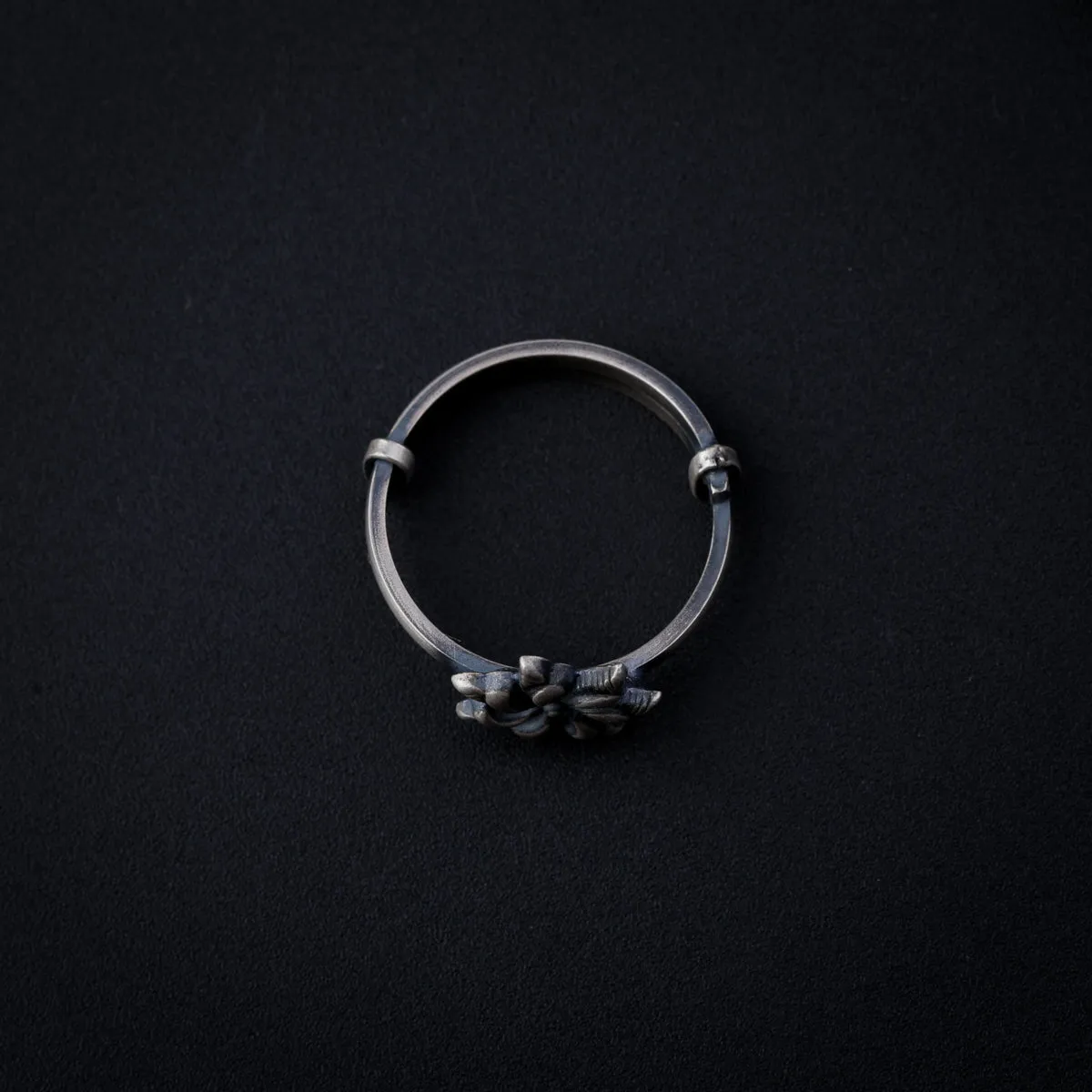 Silver Oxidized Ring (Adjustable)