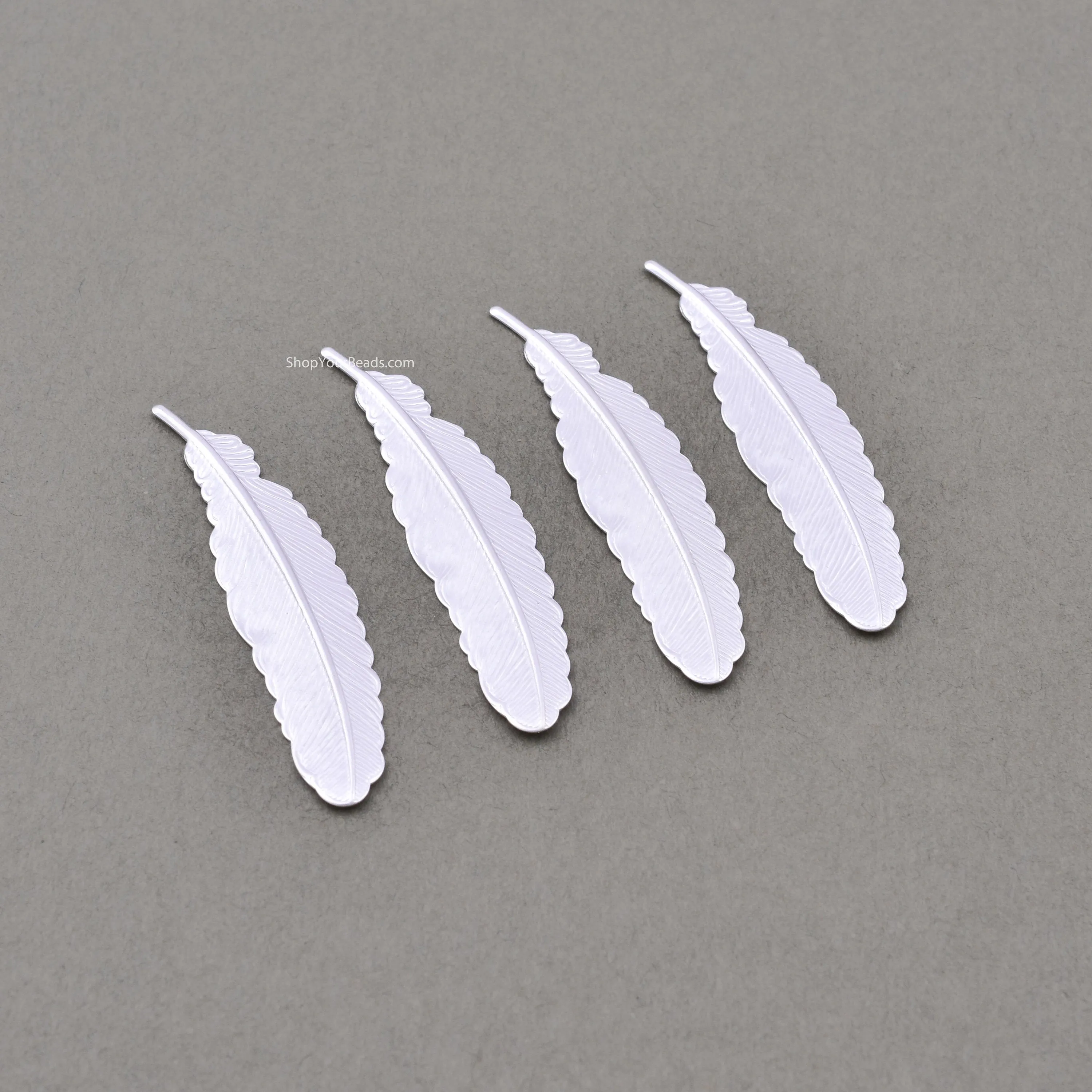 Silver Plated Feather Charm