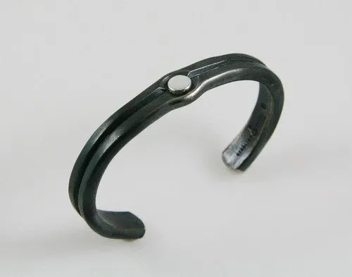 Silver Rivet Cuff: Men & Women