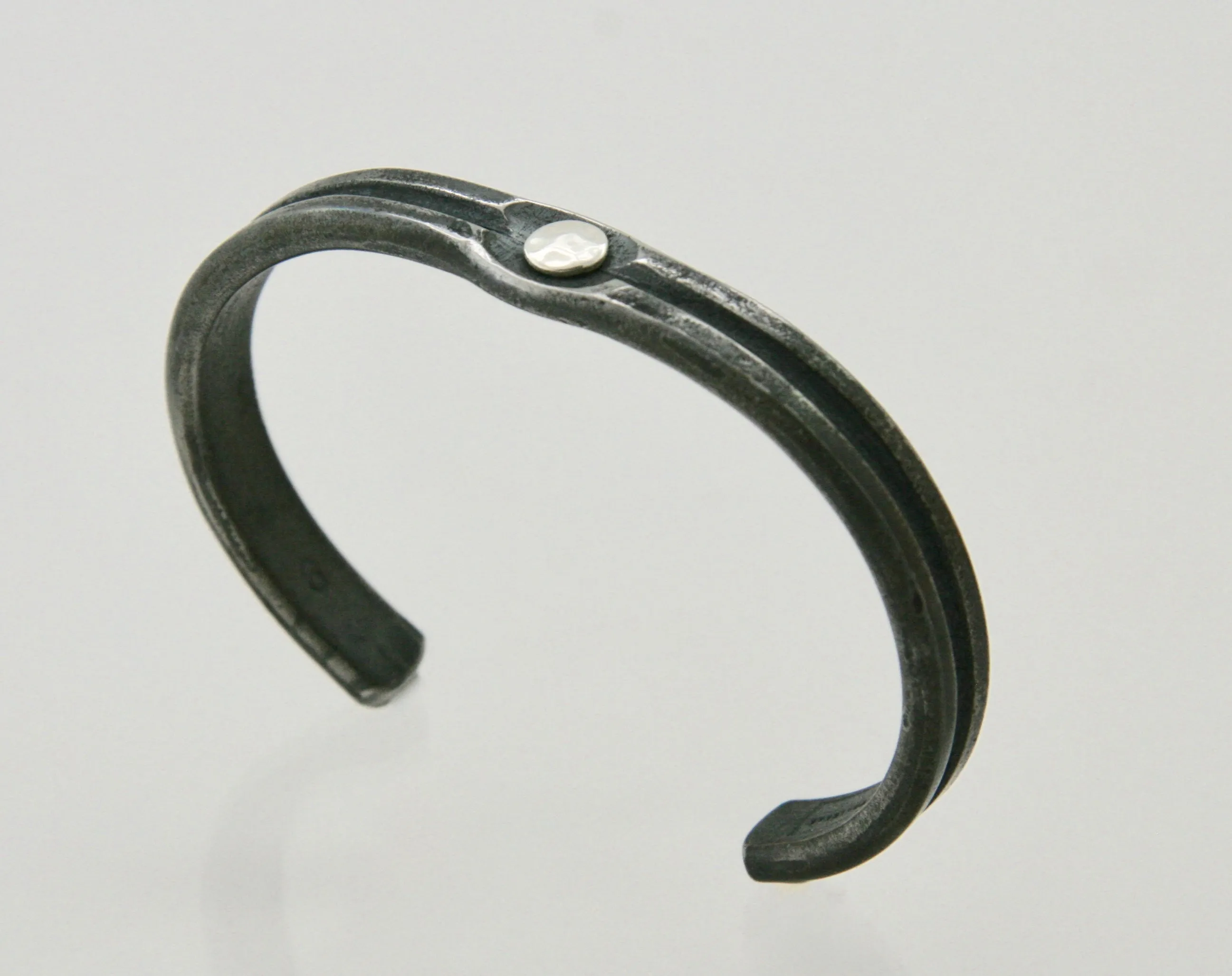 Silver Rivet Cuff: Men & Women