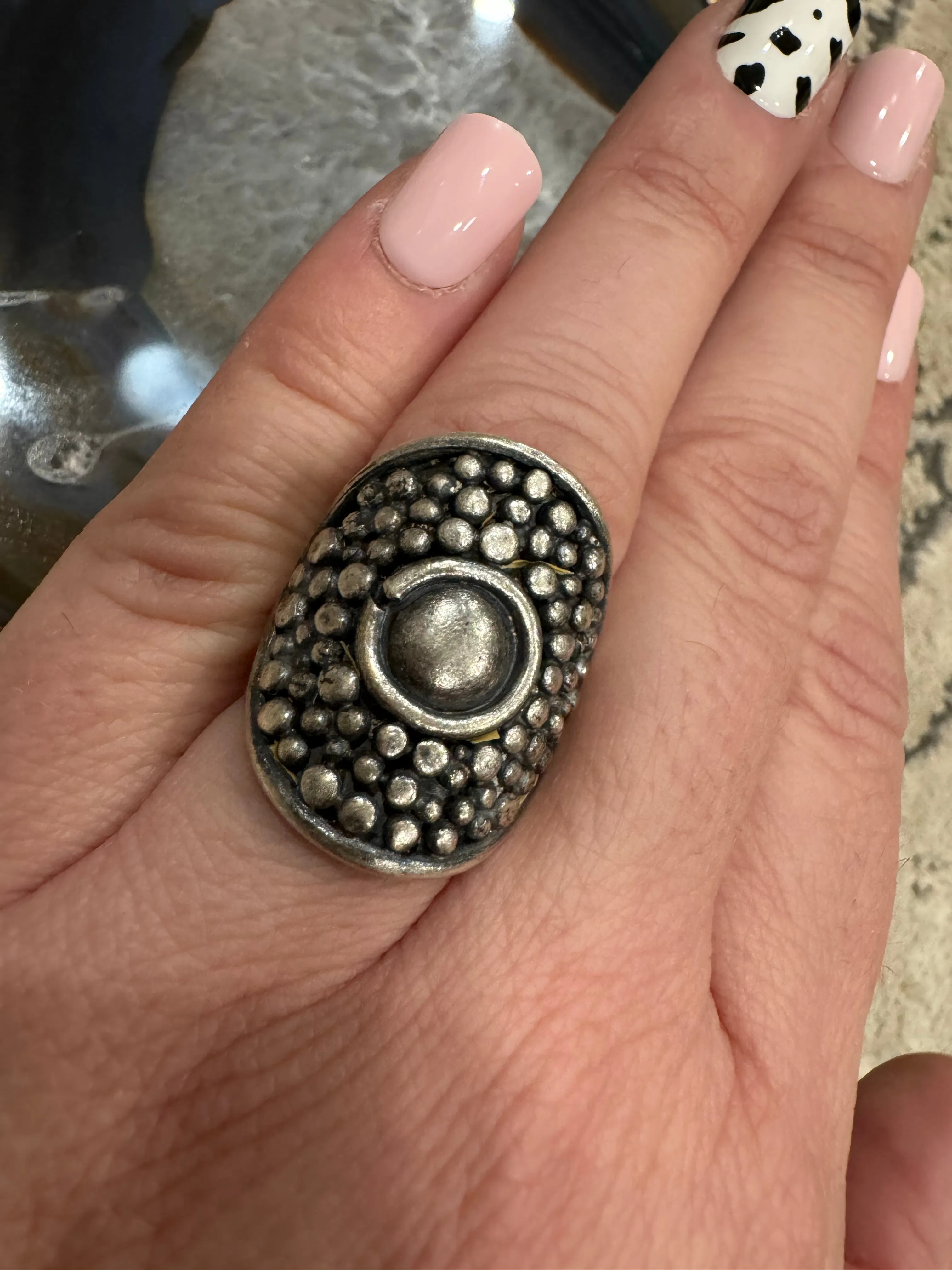 Silver Shield Ring (Adjustable)