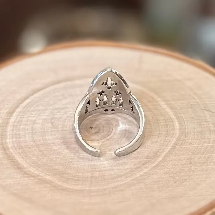 Silver Tone Gothic Church Rings | Adjustable