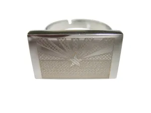 Silver Toned Etched Arizona State Flag Adjustable Size Fashion Ring
