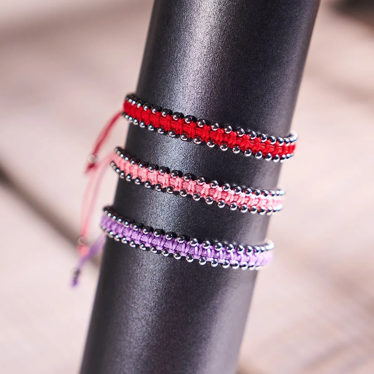Silver x Cherry | Friendship DOT Bracelet