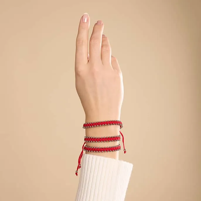 Silver x Cherry | Friendship DOT Bracelet