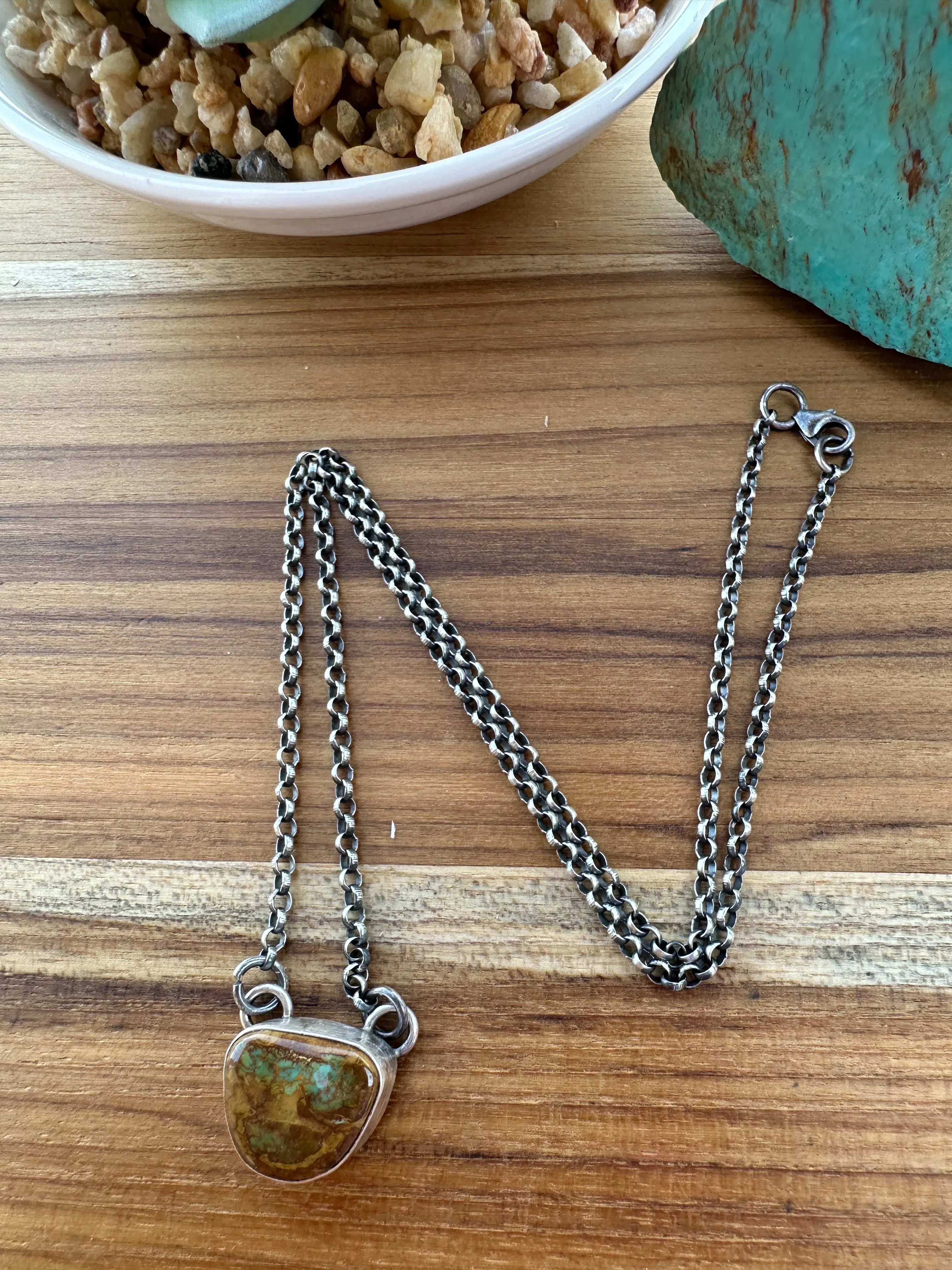 Single Stone Kingman Necklace