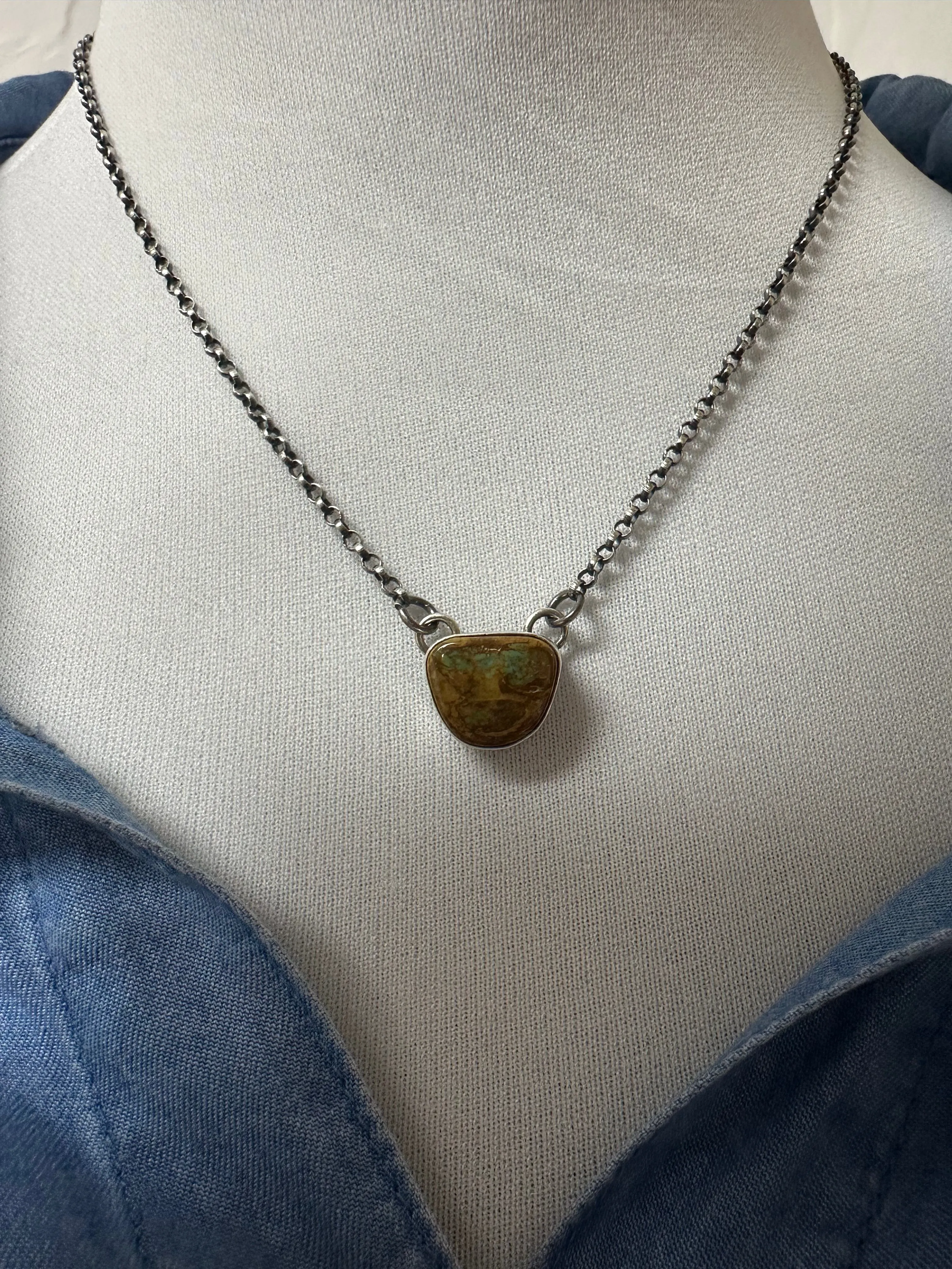 Single Stone Kingman Necklace