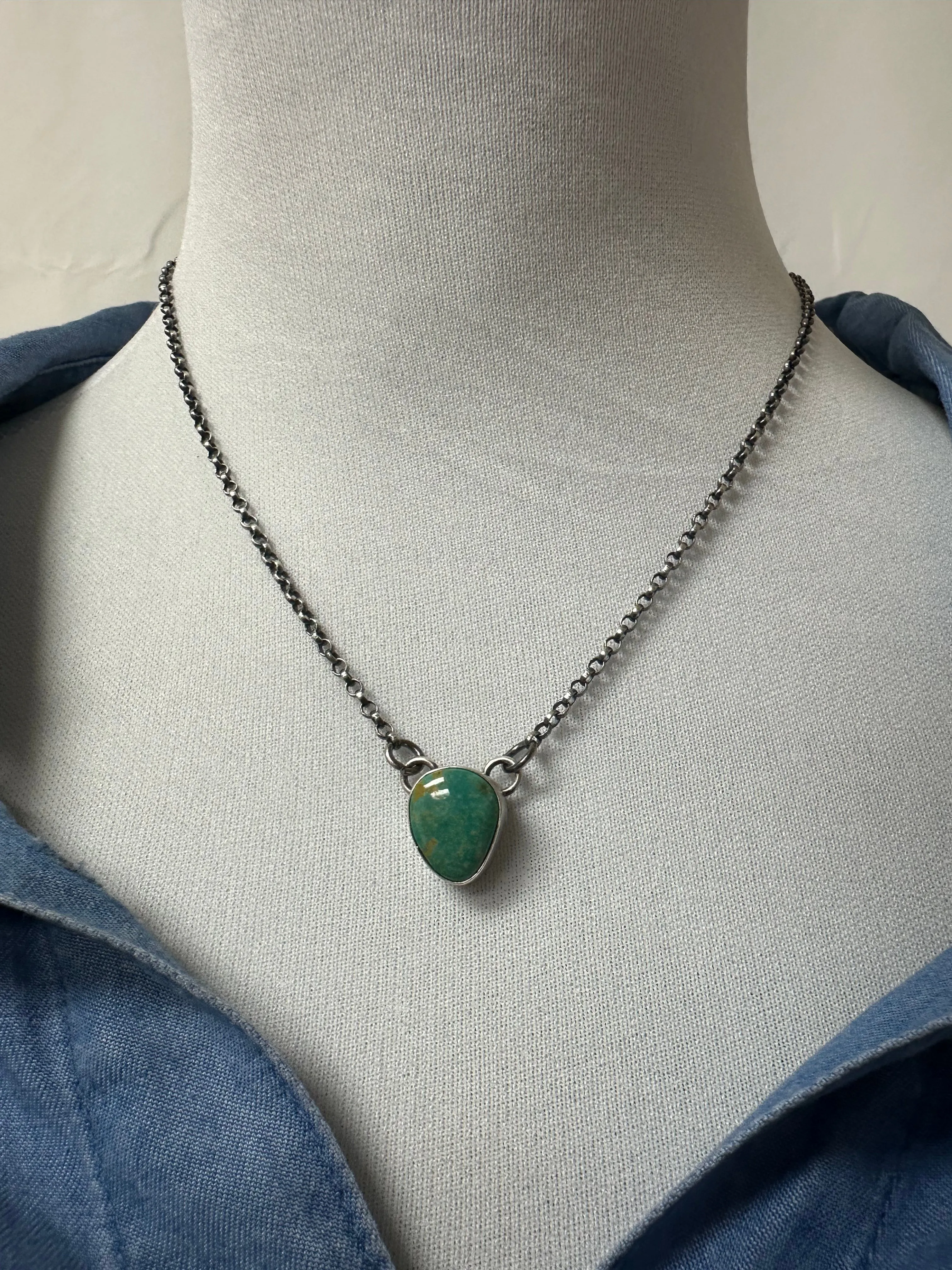 Single Stone Kingman Necklace