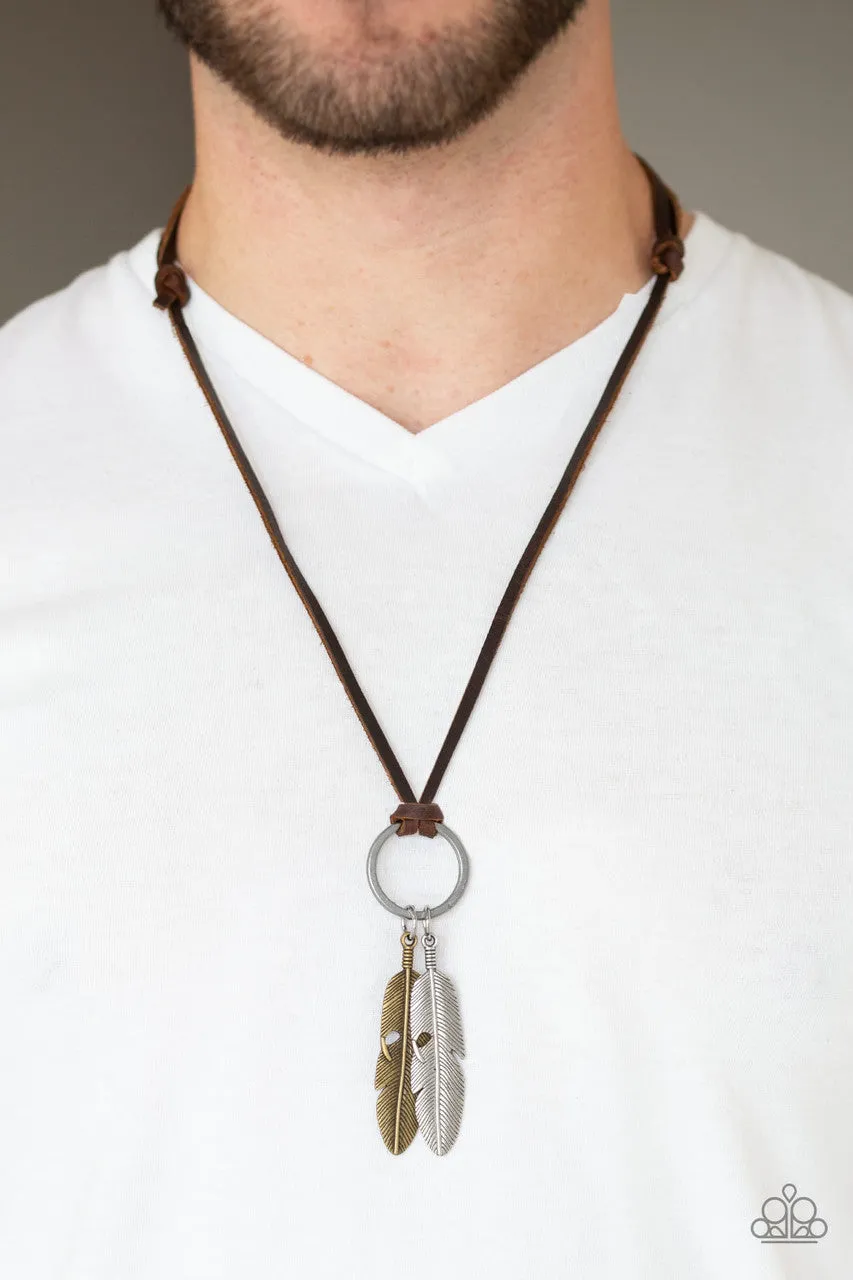 Sky Walker Brown Paparazzi Men's Necklace