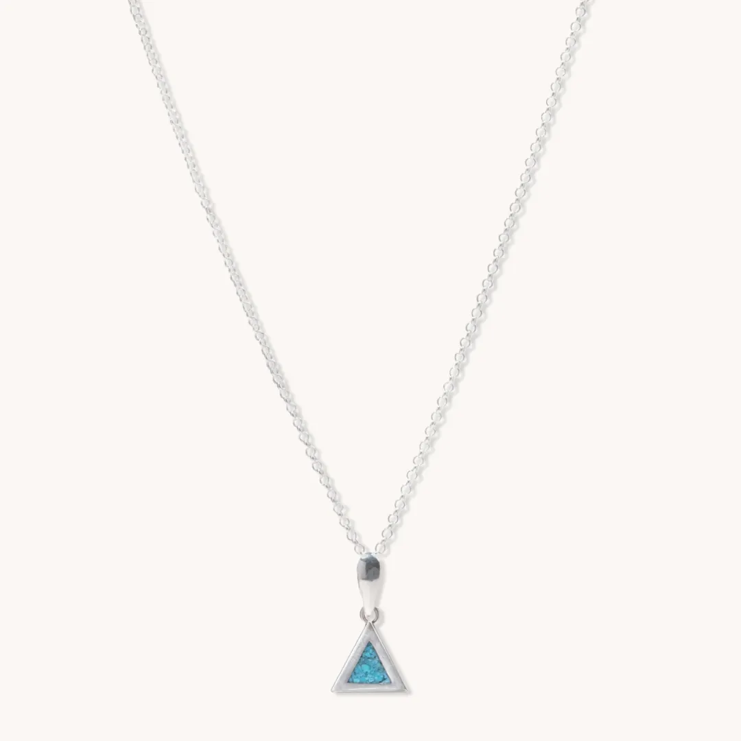 SkyWeaver: Azteca Turquoise Triangle Pendant