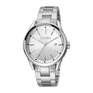Smalto Men Watch  Silver Color Case, Silver Dial, Stainless Steel Metal Bracelet