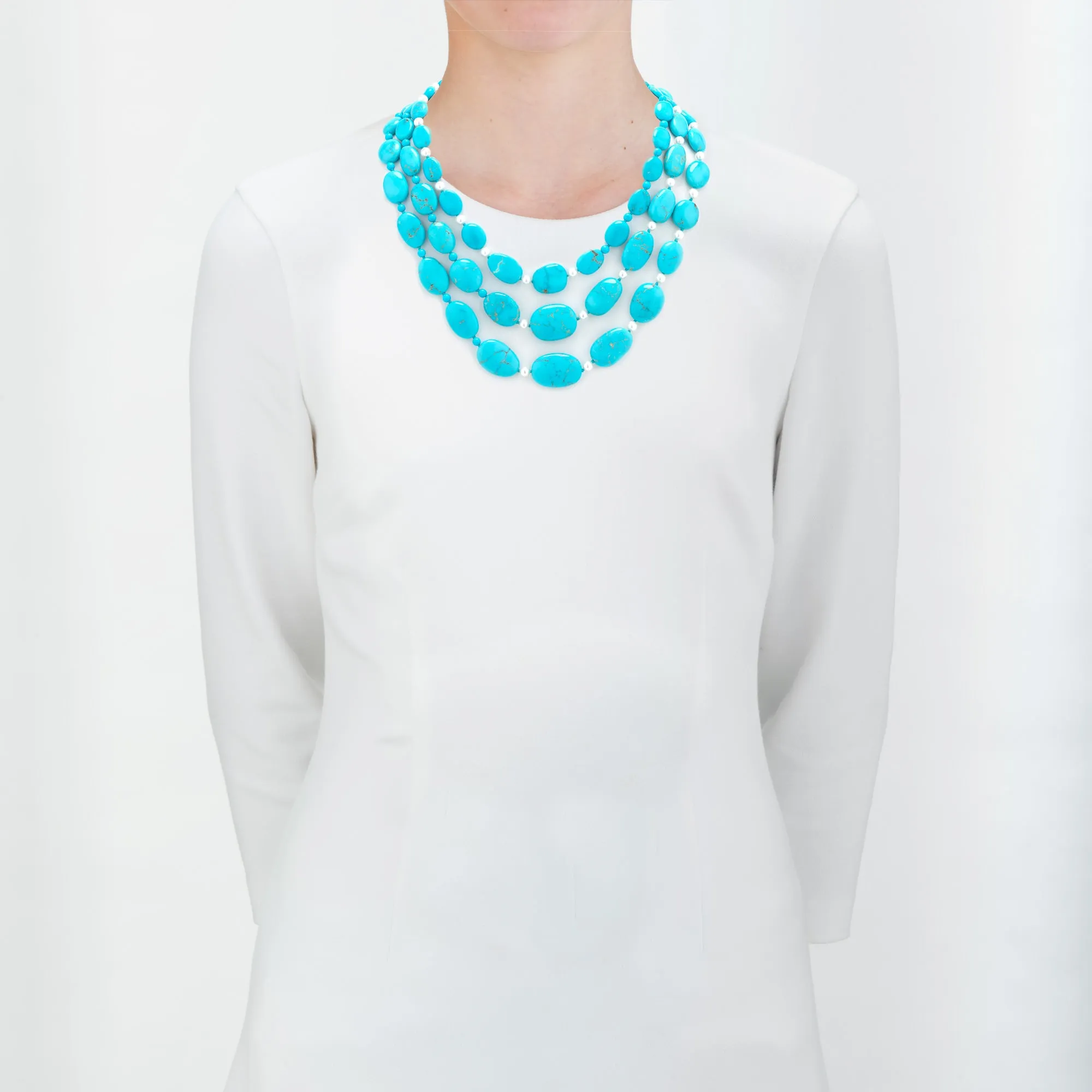 Sonoran 3 strand turquoise necklace