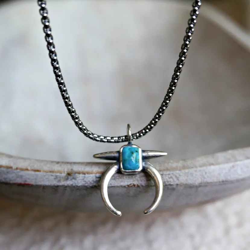 Sowell Jewelry Naja Turquoise Sterling Silver Necklace NS0098S