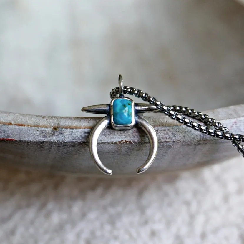 Sowell Jewelry Naja Turquoise Sterling Silver Necklace NS0098S