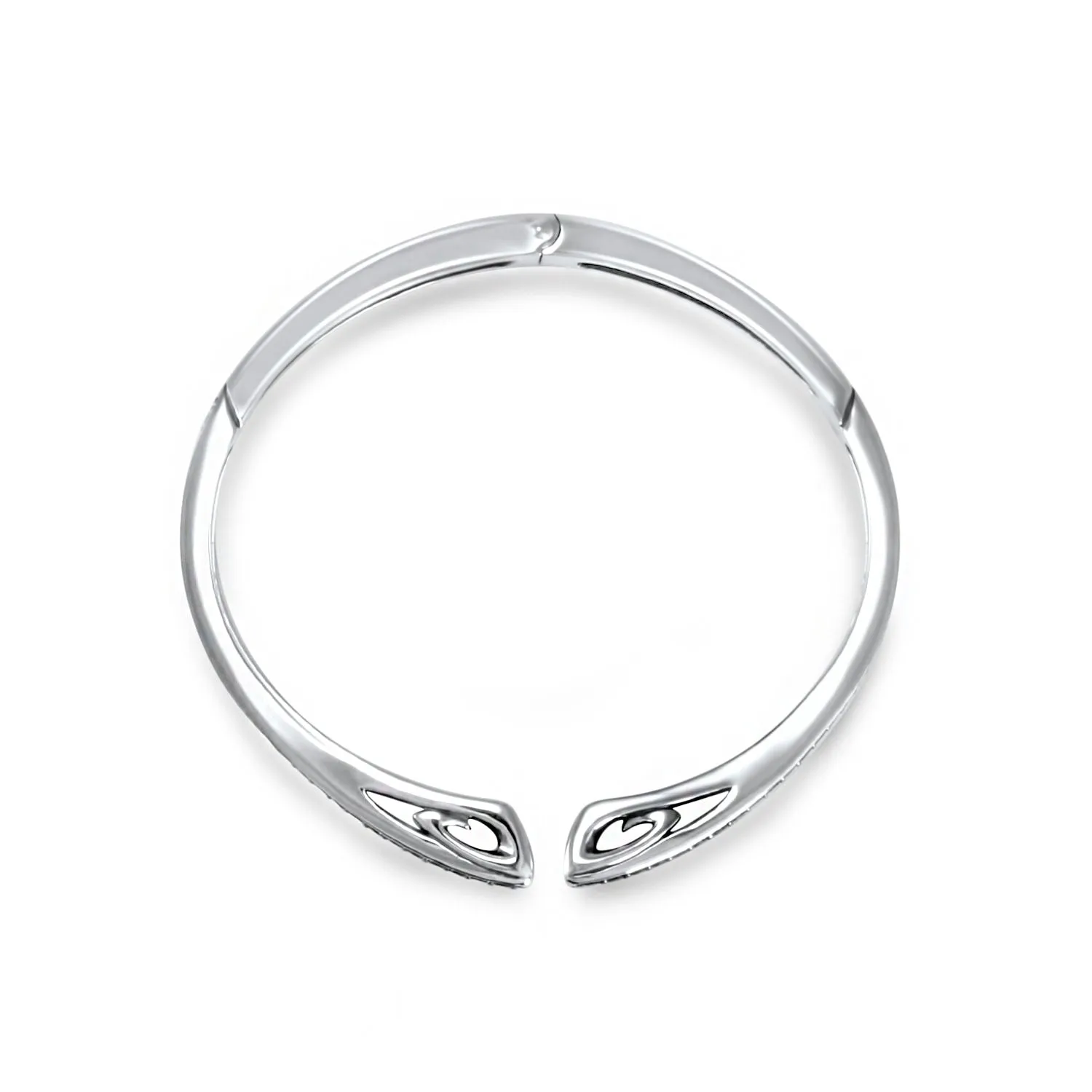 Spirit Pavé Cuff 3mm - Sterling Silver   CZ Noir