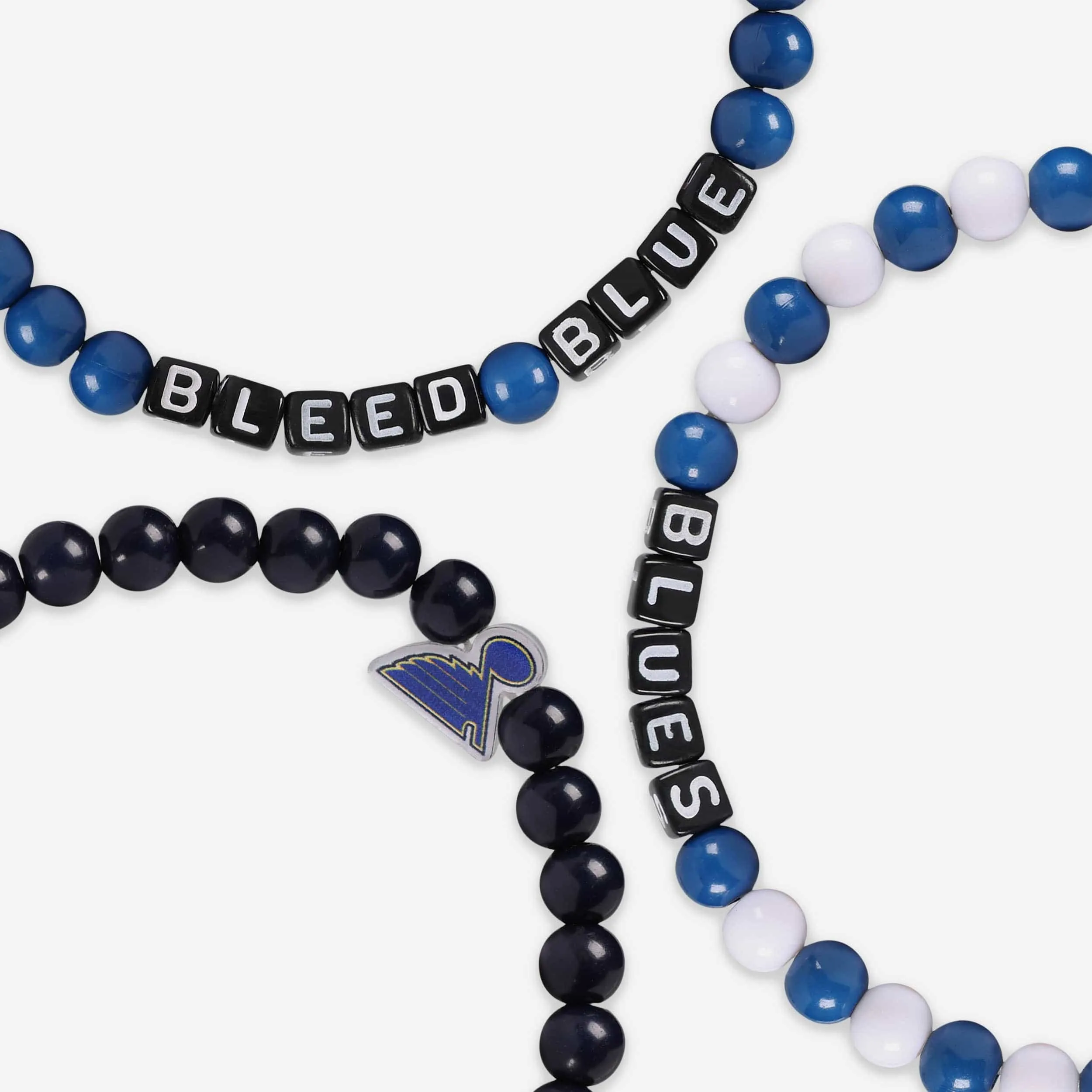 St Louis Blues 3 Pack Beaded Friendship Bracelet