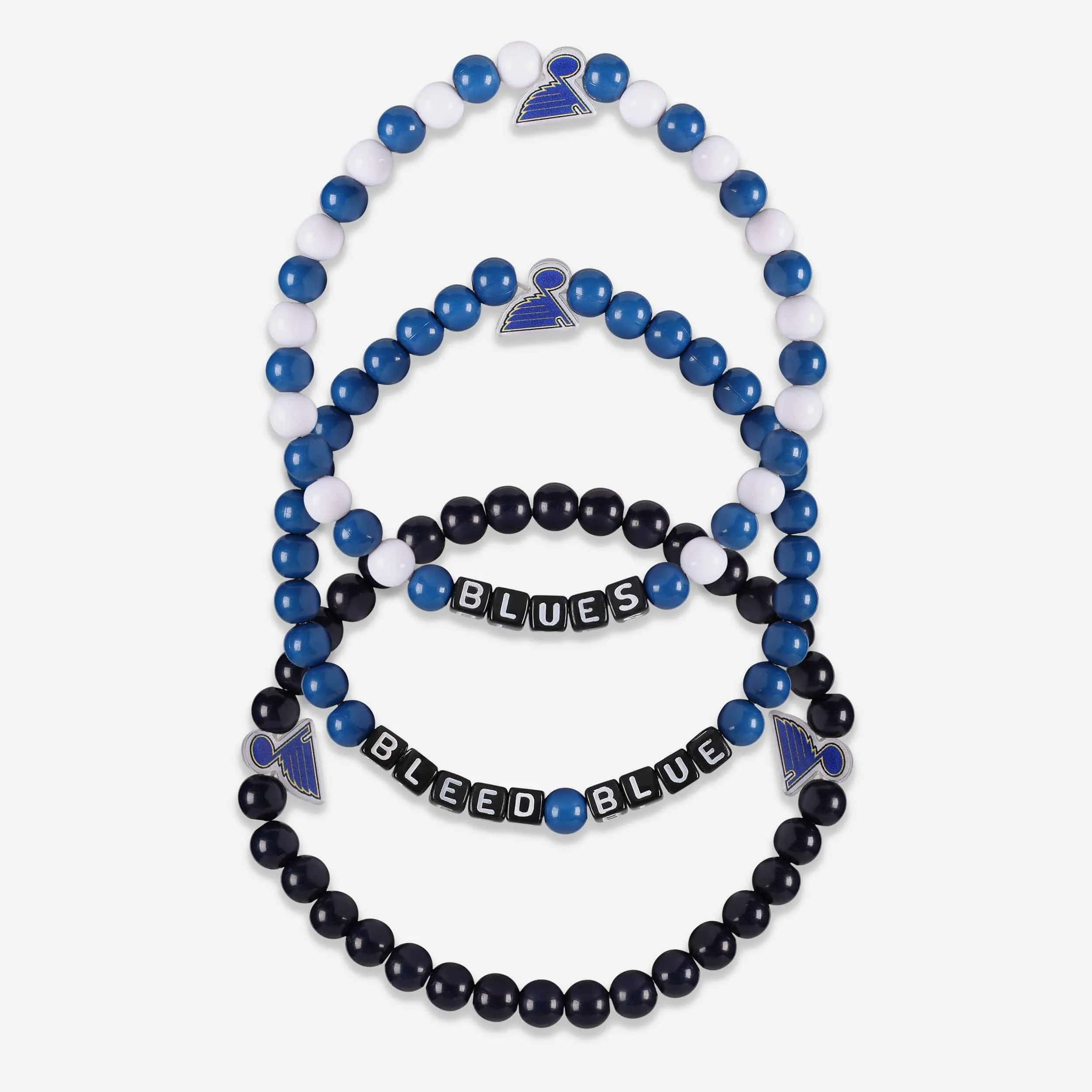 St Louis Blues 3 Pack Beaded Friendship Bracelet