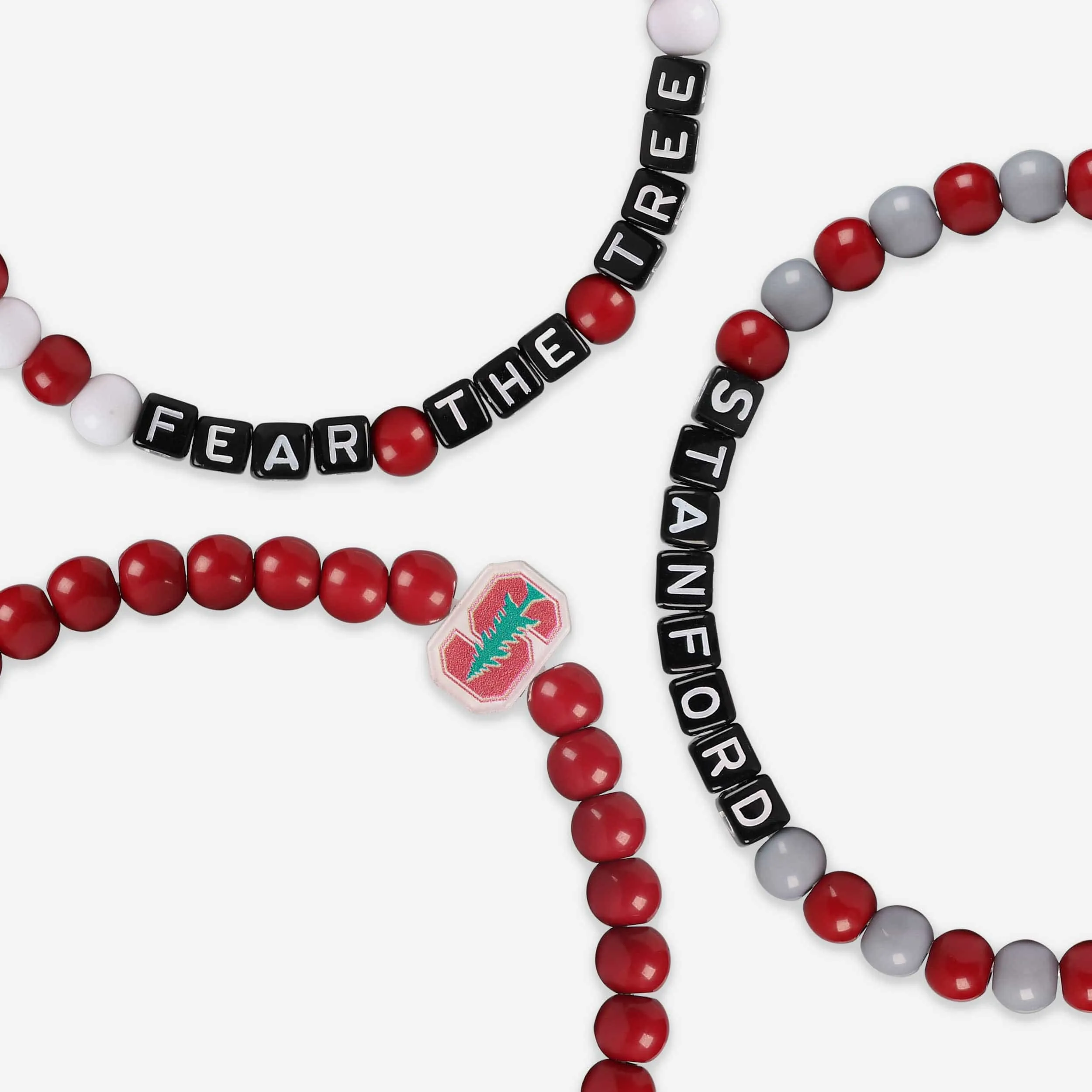 Stanford Cardinal 3 Pack Beaded Friendship Bracelet