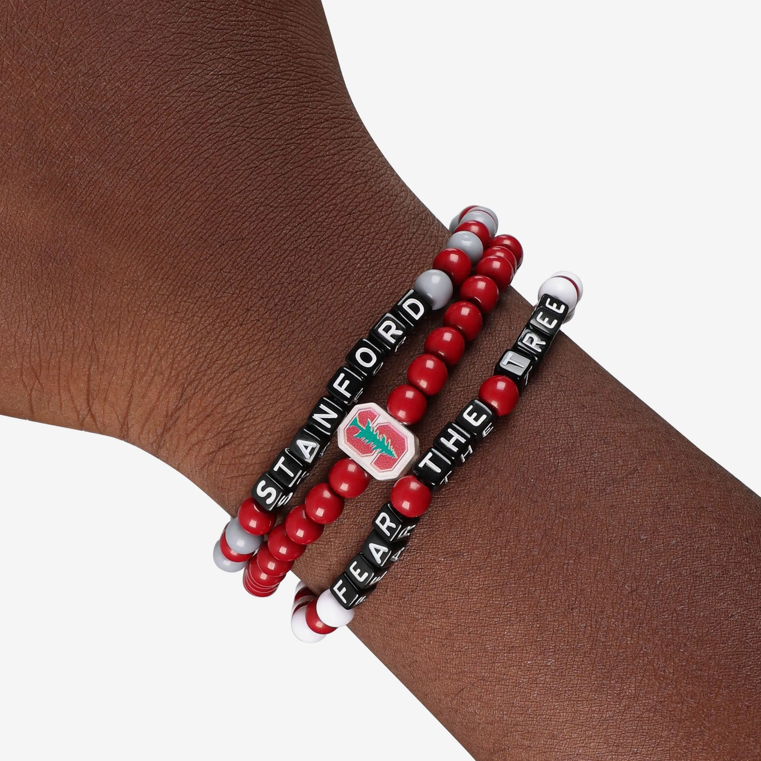 Stanford Cardinal 3 Pack Beaded Friendship Bracelet