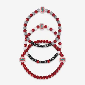 Stanford Cardinal 3 Pack Beaded Friendship Bracelet