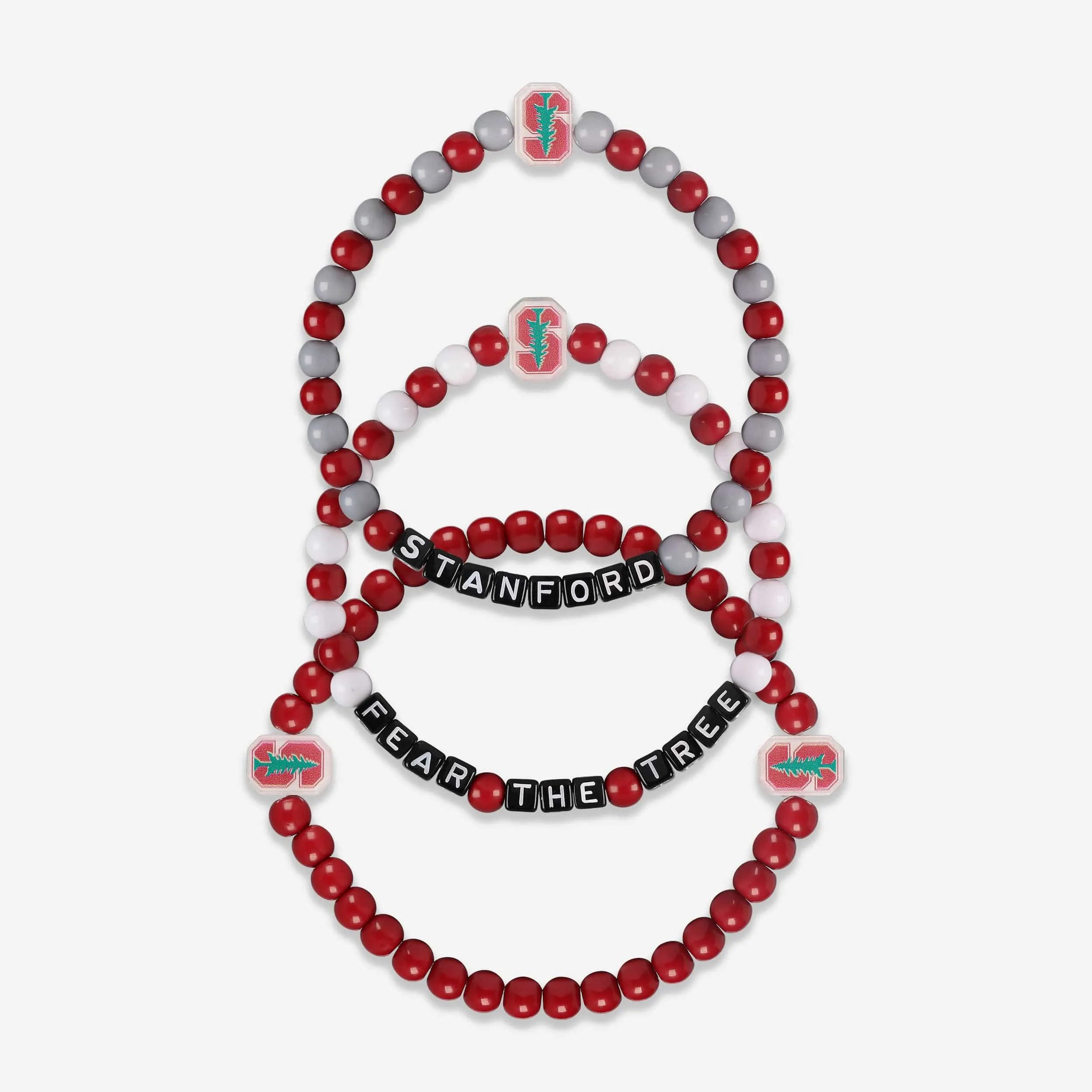 Stanford Cardinal 3 Pack Beaded Friendship Bracelet
