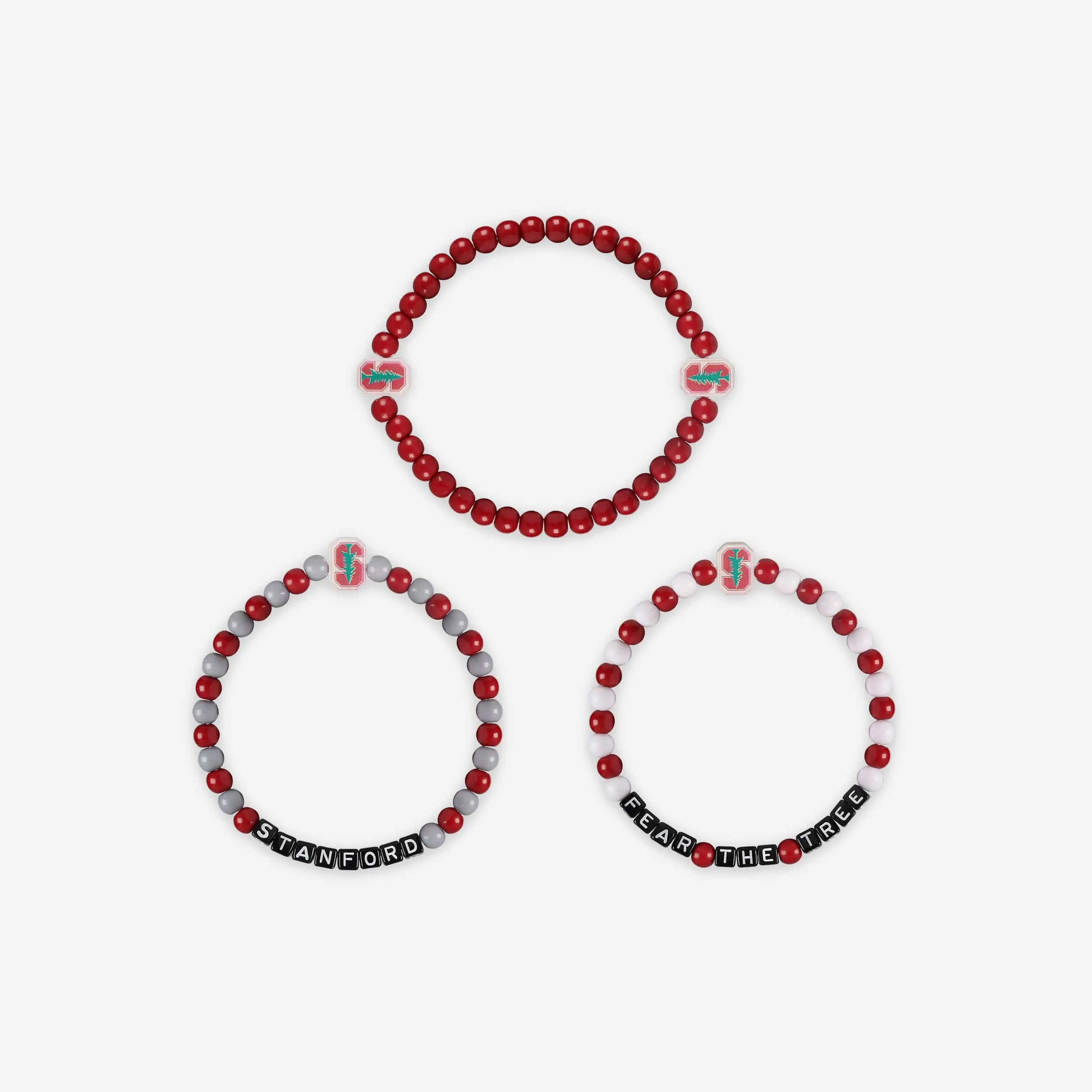 Stanford Cardinal 3 Pack Beaded Friendship Bracelet