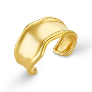 Statement Organic Molten Metal Cuff | Gold