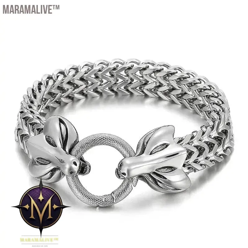 Steampunk Men's Skull Metal Bracelet Cutout Leather Braided Cuff Buckle Gothic Bracelet Motorcycle Rock Cuff Jewelry