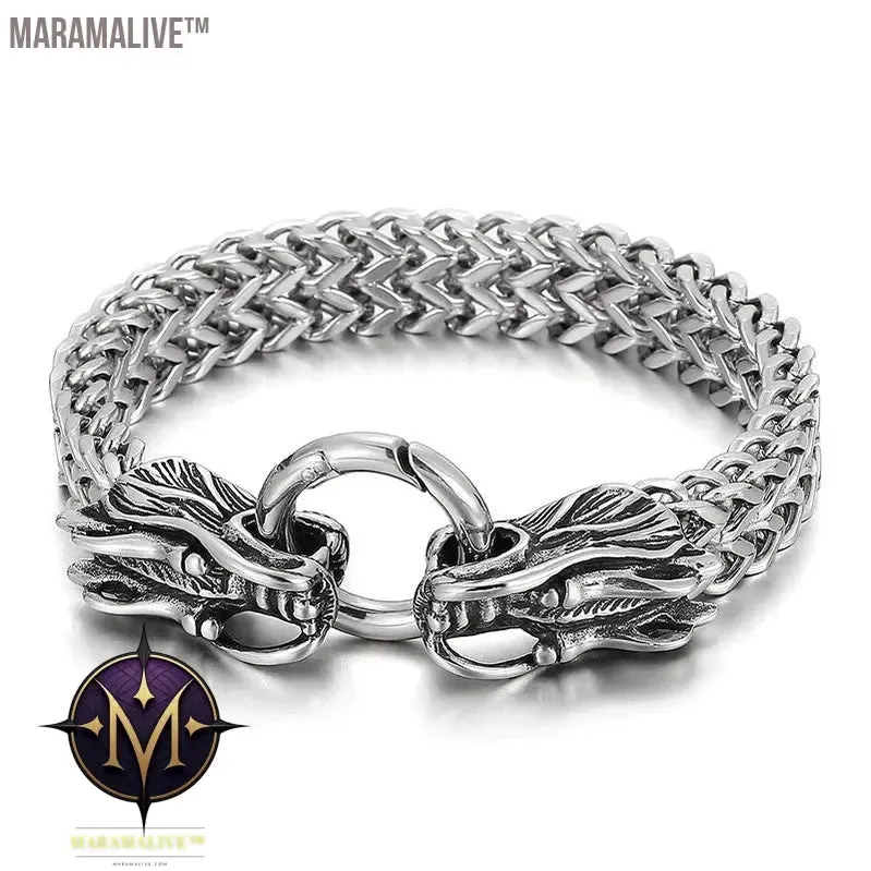 Steampunk Men's Skull Metal Bracelet Cutout Leather Braided Cuff Buckle Gothic Bracelet Motorcycle Rock Cuff Jewelry