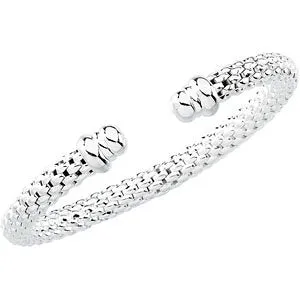 Sterling Silver Raspberry Cuff 7.5" Bracelet