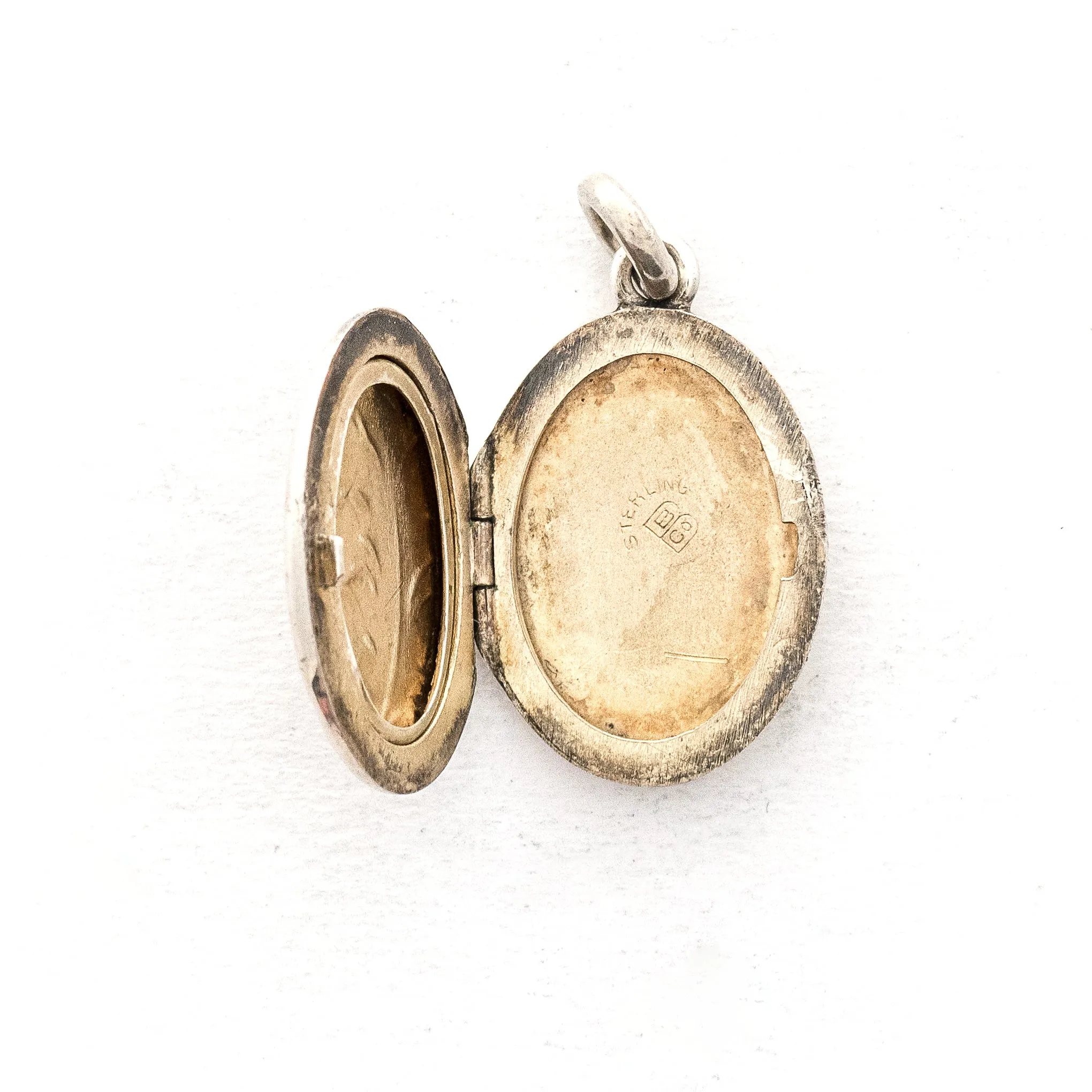 Sterling Silver Vintage Feather Locket