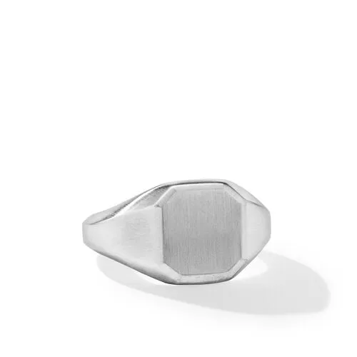 Streamline Signet Ring in Sterling Silver, Size 10