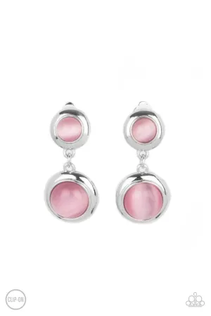 Subtle Smolder Pink Paparazzi Clip-On Earrings